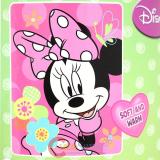 Dinsey Minnie Mouse  Fleece Throw Blanket (46in x 60in) - Pink Bow Flowers