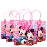 Disney Mickey Minnie Mouse  Party Gift Bag Set of 6 - Pink  8.5in