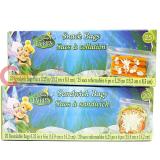 Disney Tinkerbell Fairies 45pc Sandwich Snack Bags Set Food Zip Bag