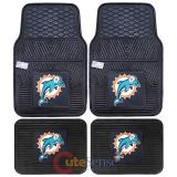 Fanmats Miami Dolphins Car Floor Mats 4pc Set NFL UtilityMat