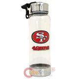 San Francisco 49ers  Clip On Water Bottle Clear Sports Water Bottle / Container