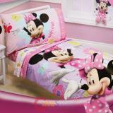 Disney Minnie Mouse Toddler Bedding Set - 4pc Microfiber  Bed Set