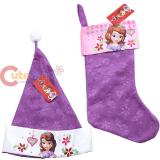 Disney Sofia The First  Christmas Stocking and Santa Hat  Set