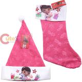 Disney Jr. Doc Mcstuffins Christmas Stocking and Santa Hat  Set