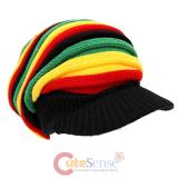 knitted  Rasta Slouchy Beanie Cap