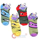 TMNT Teenage Mutant Ninja Turtles 4 Pair Anklets  Socks Set : Medium