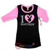 Playboys Long Shirts  Pajama Top - I Love  Playboy : Medium