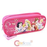 Disney Princess with Tangled  Pencil Case Zippered Bag - Hot Pink