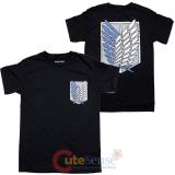 Attack on Titan Survey Corps Mens T Shirts Animation T - Size L