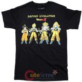 Dragon Ball Z Saiyan Evolution Mens T Shirts Animation T - Size M