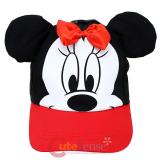 Disney Minnie Mouse Baseball Cap Hat with 3D Ear -Red bow