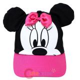 Disney Minnie Mouse Baseball Cap Hat with 3D Ear -Pink bow