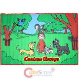 Curious George Carpet Accent Mat Area Rug  39"x58" - Park