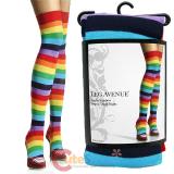 Leg Avenue Rainbow Striped Thigh Highs Stockings