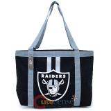 NFL  Oakland Raiders ToteBag Soulder 20" Canvas Diaper Shopper Bag