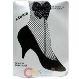 Black Fishnet Pantyhose with Polka Dot Ankle Bow Stockings Leggings