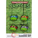 TMNT Teenage Mutant Ninja Turtles Stud Earring Pack Set -4 pc