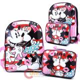 Disney Mickey Minnie Mouse Large Backpack with Detachable Insulated Lunch Bag Combo Set