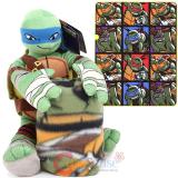 Teenage Mutant Ninja Turtles Fleece Throw Blanket with Leonardo Plush Doll Pillow Set