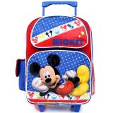 Disney Mickey Mouse Large School Rolling Backpack 16" Roller Bag - Mickey Stars