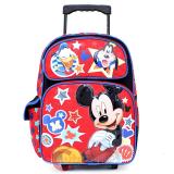 Disney Mickey Mouse Friends Large School Rolling Backpack 16" Roller Bag with Goofy Donald