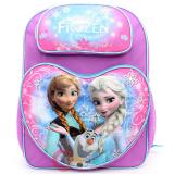 Disney Frozen Large  School  Backpack Elsa Anna Olaf 16" Bag - Snowflakes Hearts