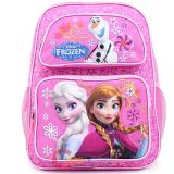 Disney Frozen Elsa Anna 14" School Backpack Olaf Medium Bag -Pink Floral Snowflake