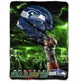 NFL  Seattle Seahawks Twin Plush Blanket -Sky Helmet