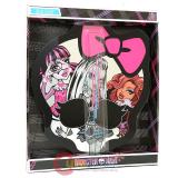 Monter High Frankie Friends Mirror Wall Clock in Skull Logo - 11in