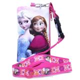 Disney Frozen Elsa Anna Lanyard with Coin Wallet Pink