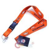 NFL  Denver Broncos  Lanyard Key Chain ID Holder - Orange