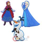 Disney Frozen Elsa Anna Olaf Soft Touch PVC Magnet - 3pc Set