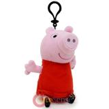 Peppa Pig Plush Doll Key Chain Clip On Coin Bag