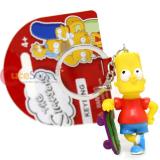 The Simpsons Family PVC Figural Key Chain - Bart Skateboard