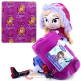 Disney Frozen Anna  Fleece Throw Blanket with Plush Doll Pillow Set