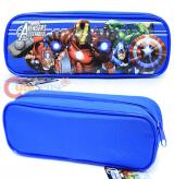 Marvel Avengers Pencil Case Zipppered Pouch  Bag - Blue