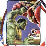 Marvel Avengers Hulk Fight Iron Man Fleece Blanket  Microfiber Plush Throw (45 x60 )