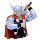 Marvel Hero Thor Bust Figure Coin Bank -Silver Suit