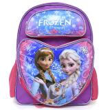 Disney Frozen Large  School  Backpack Elsa Anna Olaf 16" Bag - Snowflakes Hearts