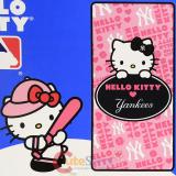 MLB Hello Kitty NY Yankees  Beach Bath Towel - Pink NY