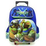 TMNT Ninja Turtles  School Roller Backpack 16" Large Rolling Bag-Tough Guys