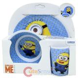 Despicable Me Kids Dining  Dinnerware Set 3pc Plate Bowl Tumbler Set