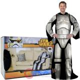 Lucas Star Wars Lebel Storm Trooper Cozy Fleece  Blanket with Sleeves : Adult Size