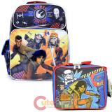 Star Wars 7  Large 16" School Backpack Lunch Bag 2pc Set - Rebel Fighters