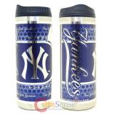 New-York Yankees Coffee Mug  Travel Tumbler Cup - MLB NY Metallic Color Logo