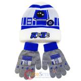 Star Wars R2D2 Cuff Beanie Hat Gloves Set -Youth Size