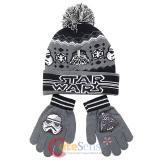 Star Wars Cuff Beanie Hat Gloves Set - Darth Vader Stom Tropper Youth