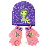 Disney Insideout Disgust  Beanie Hat Gloves Set Flowers Youth Size