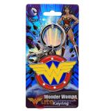 DC Comics Wonder Woman Full Colored Logo Metal Key Chain Pewter 3D