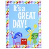 Disney Inside Out Plush Throw Blanket Micro Raschel 46 x 60 -Great Day